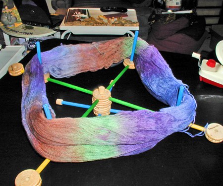 Matassa su arcolaio autoprodotto