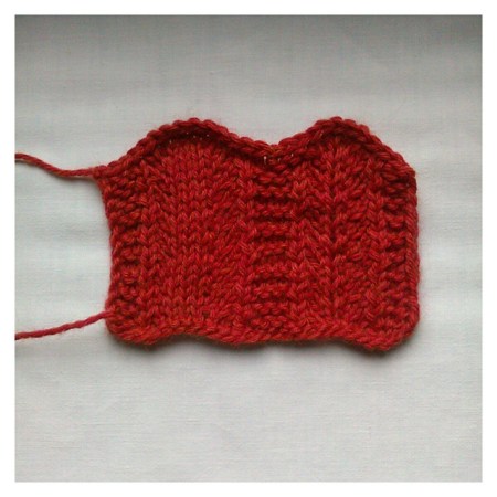 Aumento barrato, con due maglie di intervallo e strettamente accostati