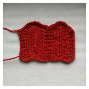 Aumento barrato, con due maglie di intervallo e strettamente accostati