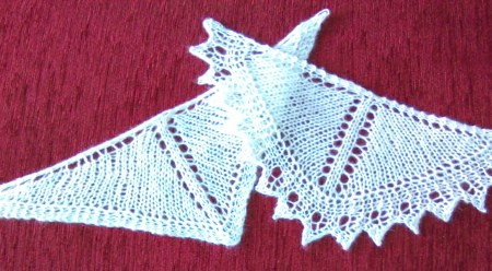 Due campioni di scialle top down