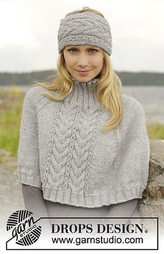 La costruzione top down permette di creare poncho semplici o elaborati. Questo è di Drops.