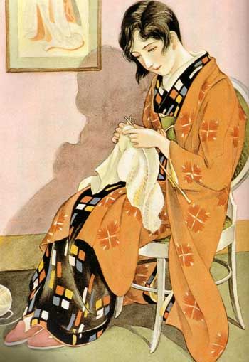 Kashō homemaker (December 1930, "Girls' Illustrated")