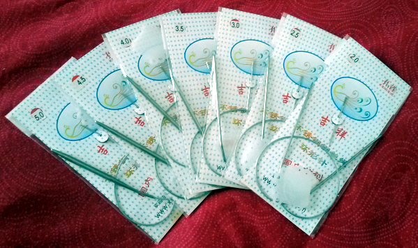 Il set da 7 ferri circolari lunghi 43 cm