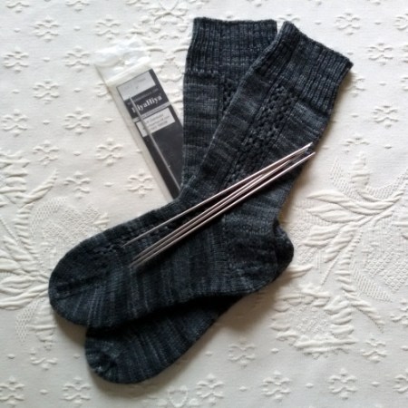 Calze Nera signora lavorate con Bice di Borgo de Pazzi