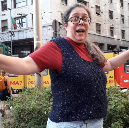 Griotte è un gilet top down con una facile costruzione raglan