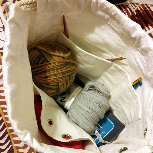 L'interno della borsa portalavoro